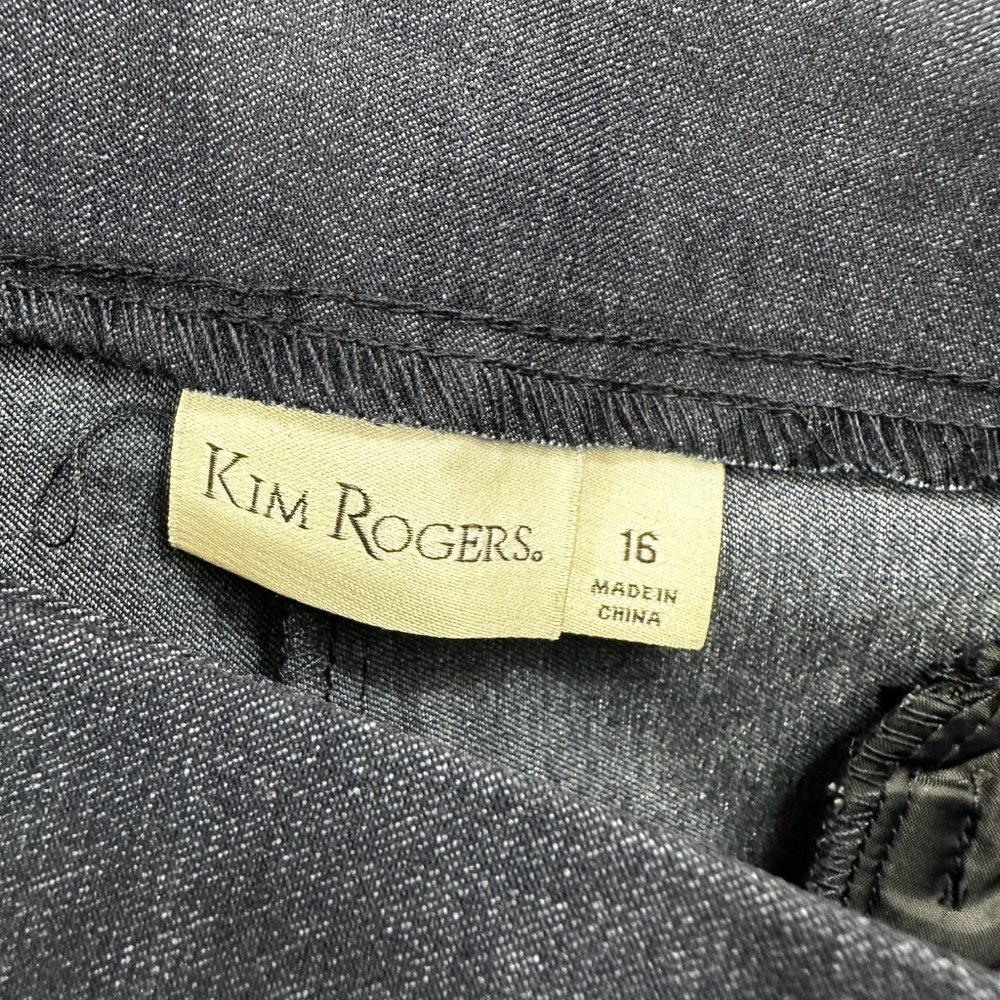 Kim Rogers Pants 16 Average Boot Cut Tummy Control Medium Denim Super Stretch - Picture 11 of 12